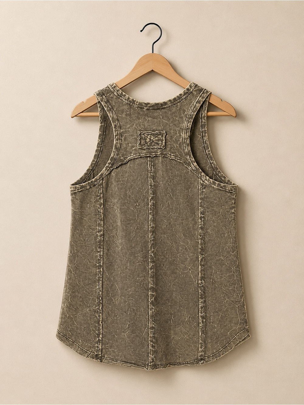 Zenana Mineral Wash Racerback Tank Top Large New Boutique - Picture 3 of 8